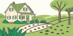 A lawn with fresh molehills and tunnels, showing the need to get rid of moles.