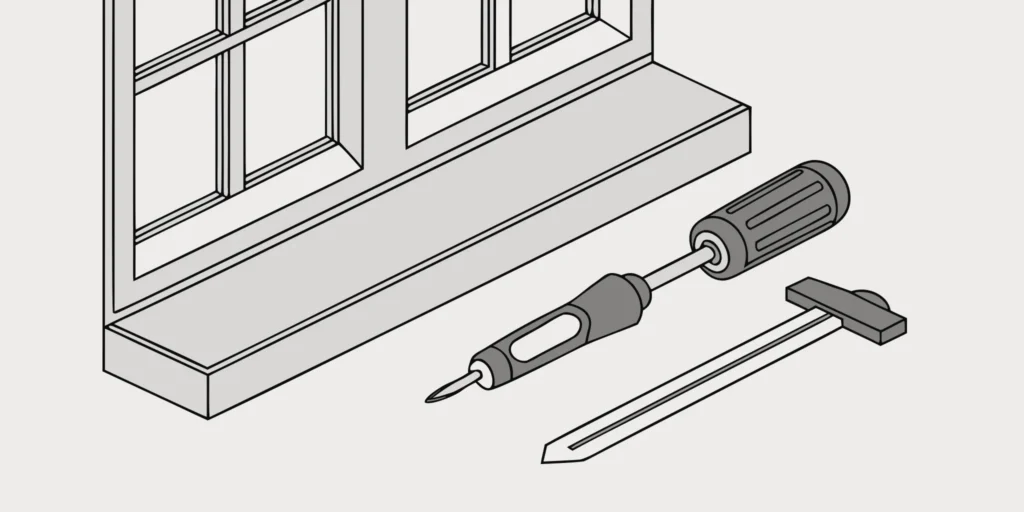 Essential gopher trap accessories, including a screwdriver and a probe tool.