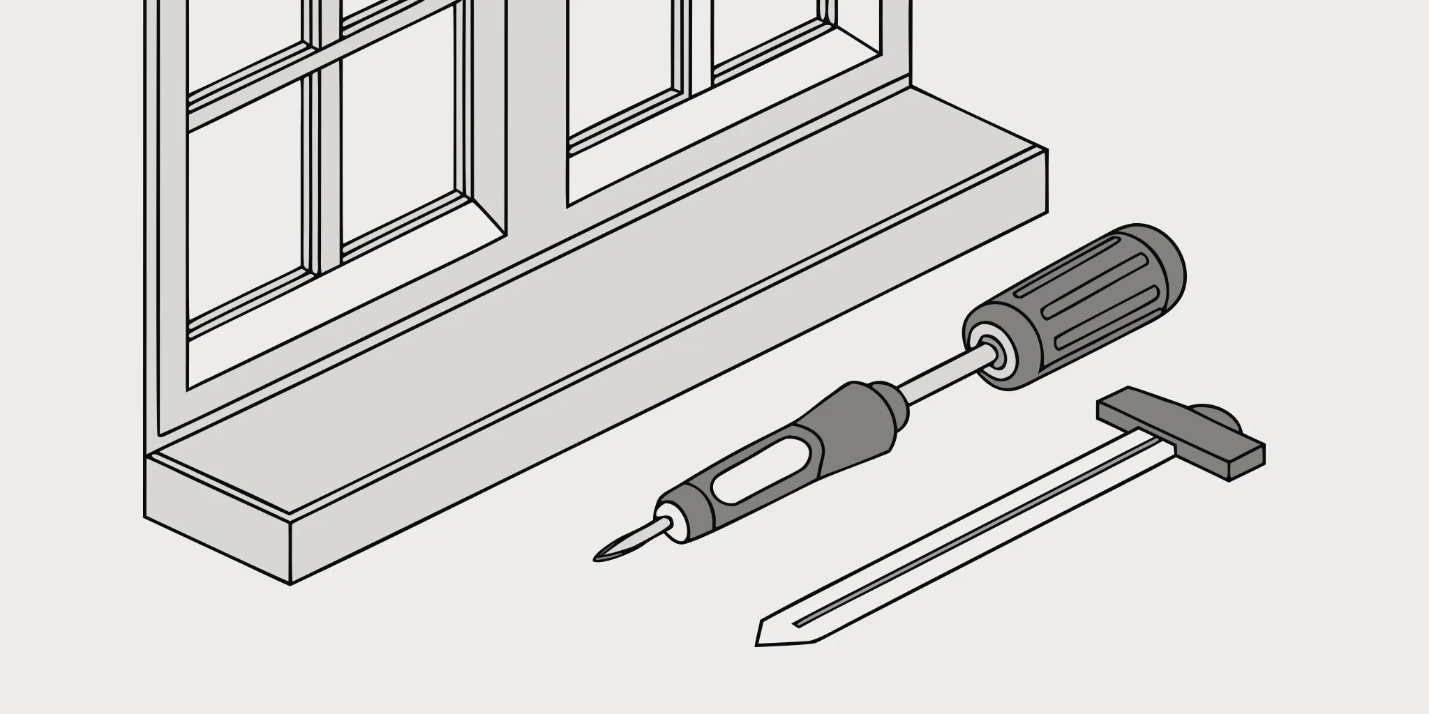 Essential gopher trap accessories, including a screwdriver and a probe tool.