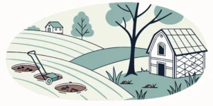 A durable galvanized steel mole trap set in a lawn, ready to buy for mole control.