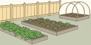 The fastest way to get rid of gophers in a garden with raised beds and leafy greens.