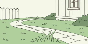 A well-kept lawn in a front yard, a perfect setting for mole traps for sale online.