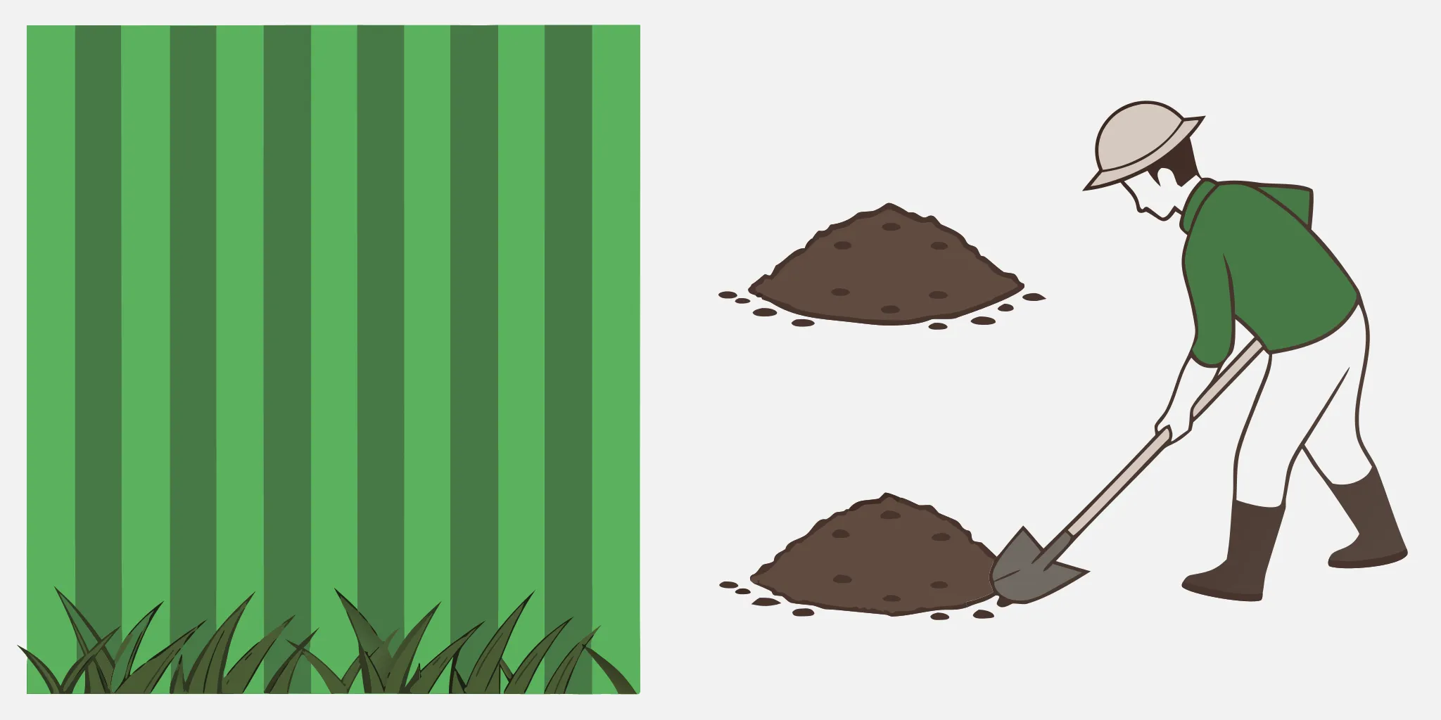A professional mole trap set in the ground next to a fresh mole hill.