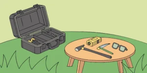An open professional mole trapping kit with the essential tools for effective mole removal.
