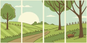 How to use a gopher trap, shown with a cartoon of a trap set in a grassy yard.