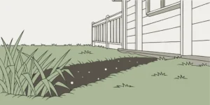 An active mole tunnel in a yard, the target for the most effective mole trap.