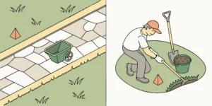 DIY vs professional gopher removal showing different methods and tools.