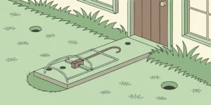 how to get rid of moles in your yard with a mechanical trap